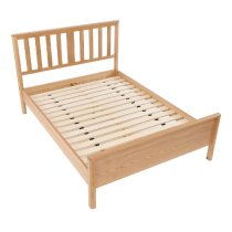 Reston Wooden King Size Bed In Oak Natural