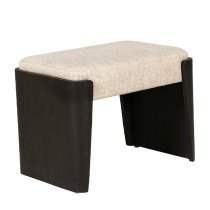 Rimouski Wooden Dressing Stool With Fabric Seat In Ebony Brown