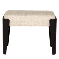 Rimouski Wooden Dressing Stool With Fabric Seat In Ebony Brown