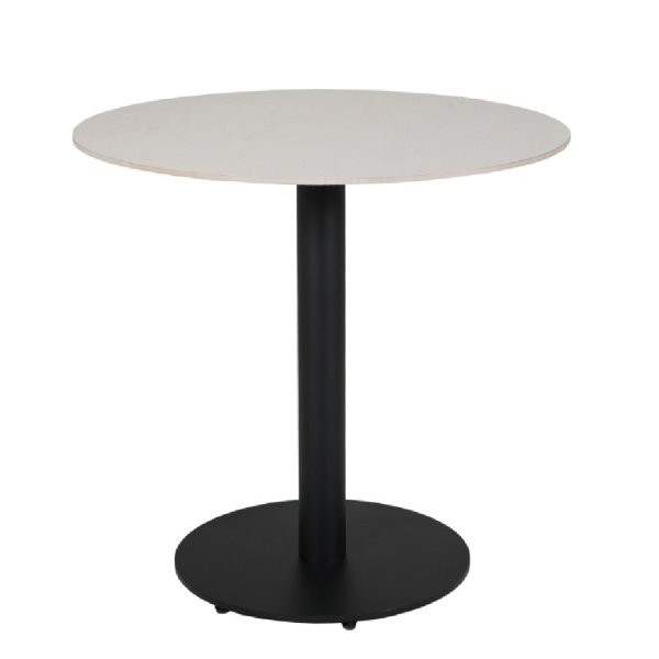 Quincy Ceramic Round Dining Table In Grey And Black