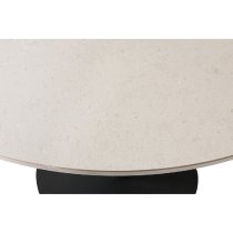 Quincy Ceramic Round Dining Table In Grey And Black