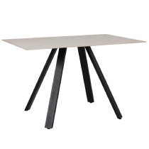 Quincy Ceramic Small Rectangular Dining Table In Grey And Black