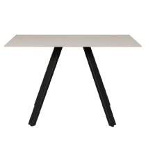 Quincy Ceramic Small Rectangular Dining Table In Grey And Black