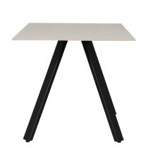 Quincy Ceramic Small Rectangular Dining Table In Grey And Black