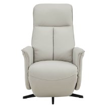 Roanoke Leather Electric Reclining Chair In Stone