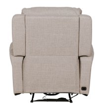 Rochester Fabric 1 Seater Electric Recliner Chair In Mushroom