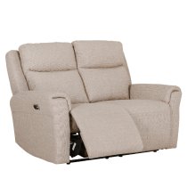 Rochester Fabric 2 Seater Electric Recliner Sofa In Mushroom