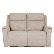 Rochester Fabric 2 Seater Electric Recliner Sofa In Mushroom