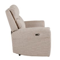 Rochester Fabric 2 Seater Electric Recliner Sofa In Mushroom