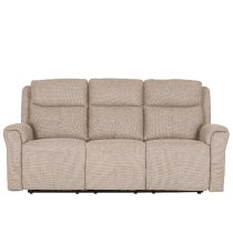 Rochester Fabric 3 Seater Electric Recliner Sofa In Mushroom