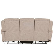 Rochester Fabric 3 Seater Electric Recliner Sofa In Mushroom