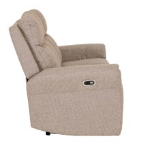 Rochester Fabric 3 Seater Electric Recliner Sofa In Mushroom