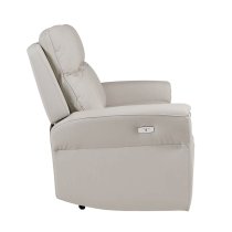 Rochester Leather 3 Seater Electric Recliner Sofa In Stone