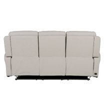 Rochester Leather 3 Seater Electric Recliner Sofa In Stone