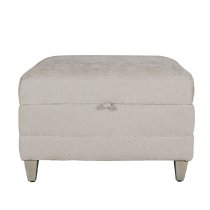 Texarkana Fabric Storage Ottoman With Oak Legs In Natural