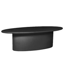 Zapopan Wooden Coffee Table In Black Concrete Effect