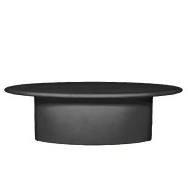 Zapopan Wooden Coffee Table In Black Concrete Effect