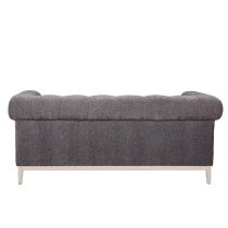 Texarkana Fabric 2 Seater Sofa With Oak Legs In Dark Grey