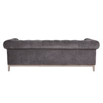 Texarkana Fabric 3 Seater Sofa With Oak Legs In Dark Grey