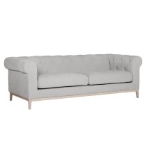 Texarkana Fabric 3 Seater Sofa With Oak Legs In Natural