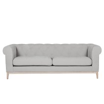 Texarkana Fabric 3 Seater Sofa With Oak Legs In Natural