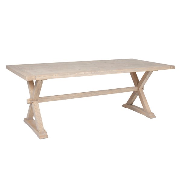 Valencia Wooden Large Rectangular Dining Table In Natural