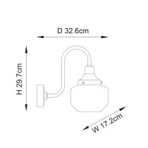 Aberdeen Clear Glass Outdoor Wall Light In Brushed Nickel