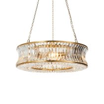 Bemidji Crystal Glass Chandelier Ceiling Light In Chrome