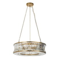 Bemidji Crystal Glass Chandelier Ceiling Light In Chrome