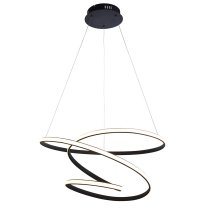 Danville LED Textured Black Ceiling Pendant Light In White