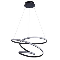 Danville LED Textured Black Ceiling Pendant Light In White