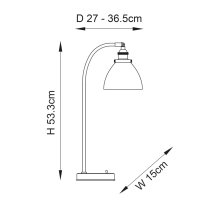 Hartford Clear Glass Shade Table Lamp In Bright Nickel