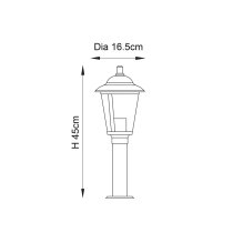 Karlstad Clear Polycarbonate Shade Outdoor Post Lamp In Silver