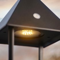 Helotes Metal Large Lantern Table Lamp In Matt Black