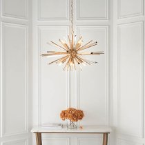 Laconia Prism Glass Pendant Ceiling Light In Champagne