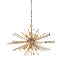 Laconia Prism Glass Pendant Ceiling Light In Champagne