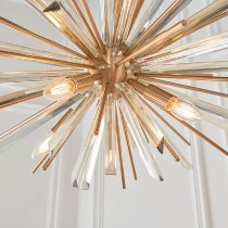 Laconia Prism Glass Pendant Ceiling Light In Champagne