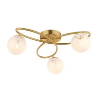 Maryville White Confetti Glass Shades Ceiling Light In Gold