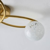 Maryville White Confetti Glass Shades Ceiling Light In Gold