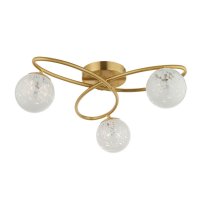 Maryville White Confetti Glass Shades Ceiling Light In Gold