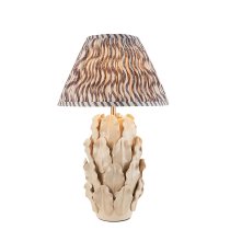 Riyadh Pearl Grey 30cm Shade Small Ceramic Table Lamp In Ivory