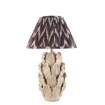 Zapopan Pearl Grey 30cm Shade Small Ceramic Table Lamp In Ivory