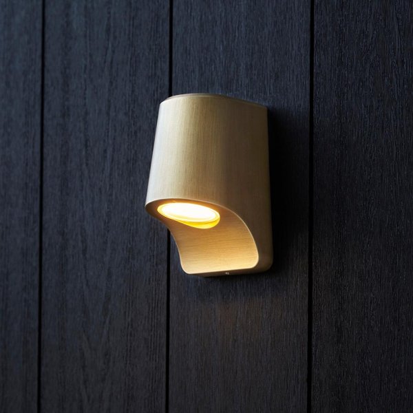 Mayetta Frosted Glass Wall Light In Brushed Gold