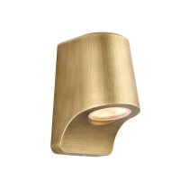 Mayetta Frosted Glass Wall Light In Brushed Gold