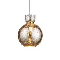 Muskogee Blown Glass Pendant Ceiling Light In Brass