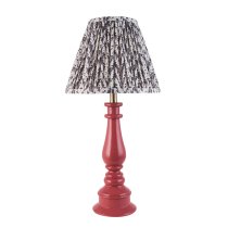 Lincoln Pearl Grey 25cm Shade Resin Table Lamp In Pink Clay