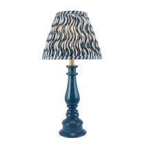 Riyadh 25cm Shade Resin Table Lamp In Marlin Blue