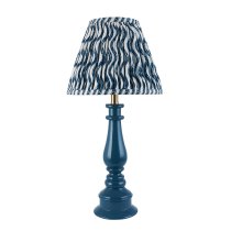 Riyadh 25cm Shade Resin Table Lamp In Marlin Blue