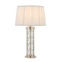 Nephi Clear Glass Crystal Table Lamp In Polished Nickel