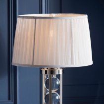 Nephi Clear Glass Crystal Table Lamp In Polished Nickel